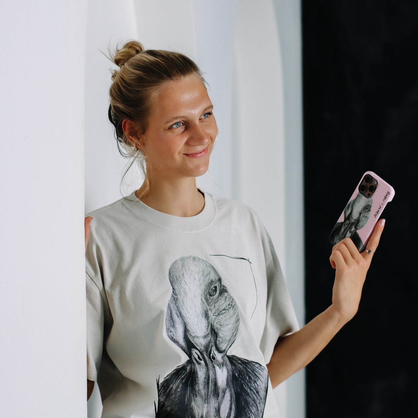 Žirafe | Oversized Kokvilnas t-krekls