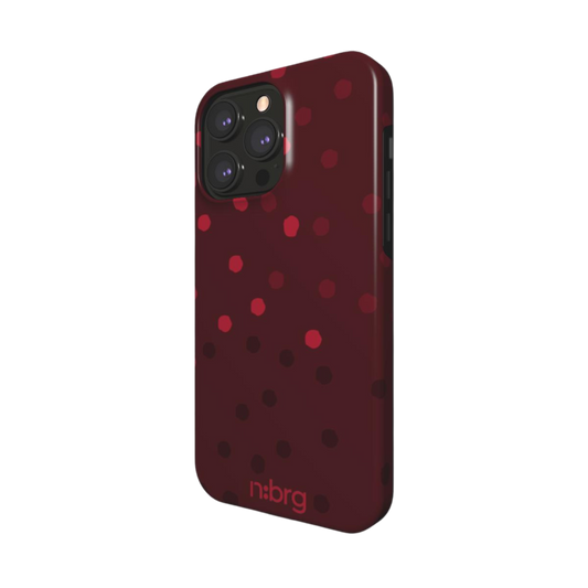 burgundy dots | double layer phone case