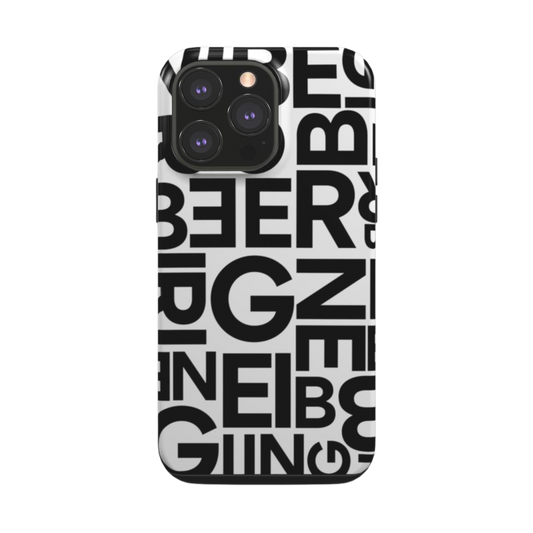 black letters | double layer phone cover