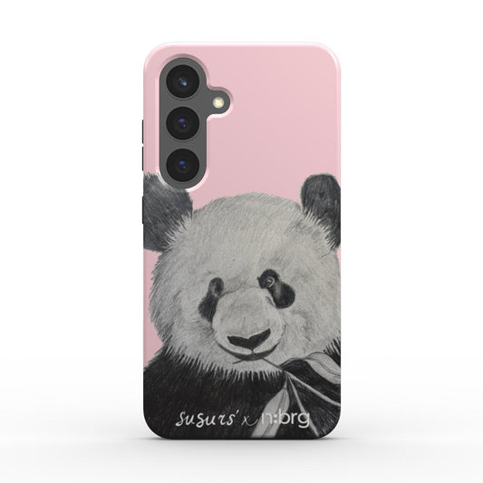 Panda rozā | android telefona aizsargvāciņš