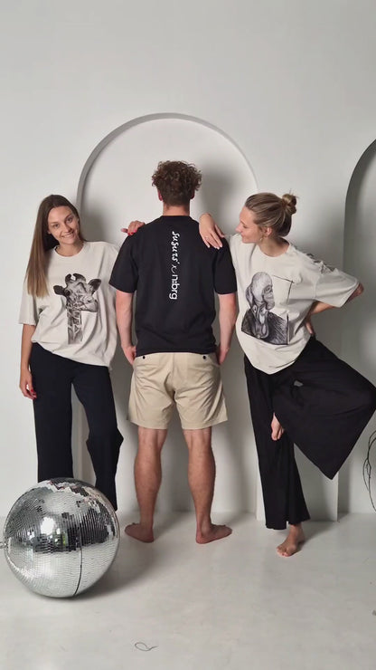 Žirafe | Oversized Kokvilnas t-krekls